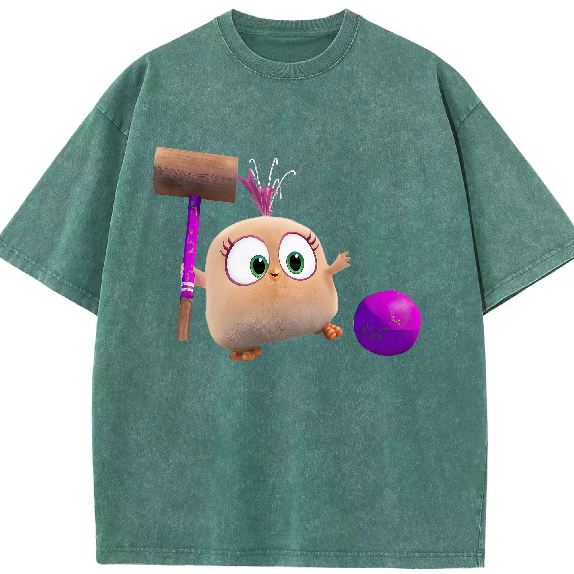 （画像用） Angry Birds アングリーバード 綿100% ヴィンテージ風 半袖Tシャツ（フロントプリント）